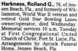 Gold Star Lanes - June 1998 Former Operator Passes Away